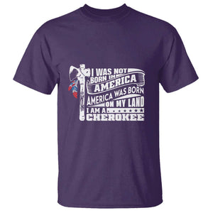 Native American Cherokee T Shirt America Was Born On My Land TS09 Purple Print Your Wear