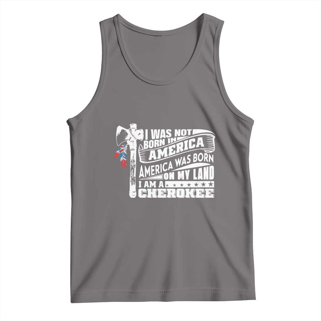 Native American Cherokee Tank Top America Was Born On My Land TS09 Deep Heather Print Your Wear