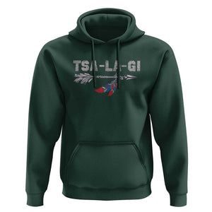 Native American Cherokee Tsalagi Hoodie TS09 Dark Forest Green Print Your Wear
