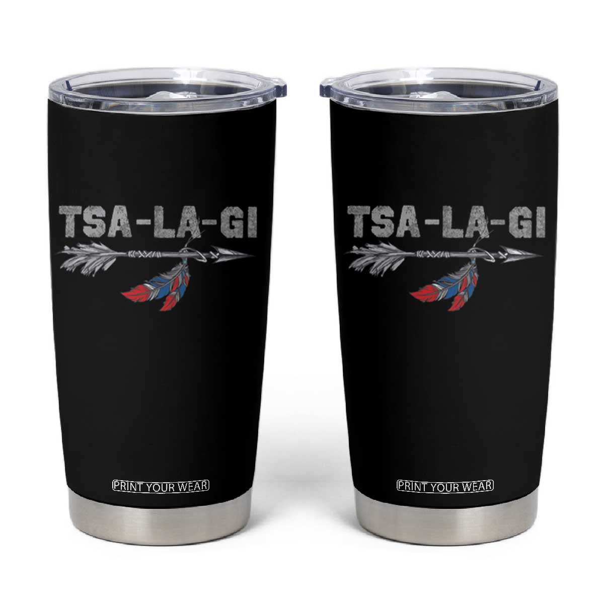 Native American Cherokee Tsalagi Tumbler Cup TS09 Black Print Your Wear