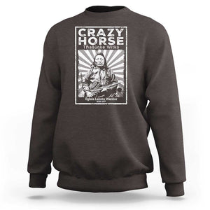 American Indian Crazy Horse Lakota Sweatshirt TS09 Dark Chocolate Print Your Wear