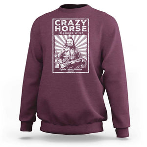 American Indian Crazy Horse Lakota Sweatshirt TS09 Maroon Print Your Wear