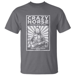 American Indian Crazy Horse Lakota T Shirt TS09 Charcoal Print Your Wear