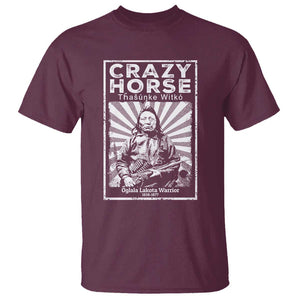 American Indian Crazy Horse Lakota T Shirt TS09 Maroon Print Your Wear