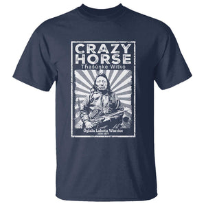 American Indian Crazy Horse Lakota T Shirt TS09 Navy Print Your Wear