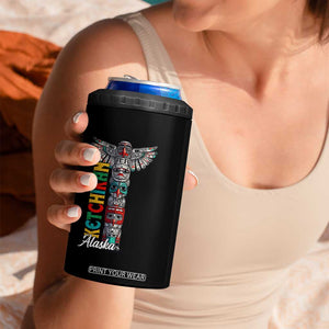 Native American Alaska 4 in 1 Can Cooler Tumbler Ketchikan Totem Pole TS09 Print Your Wear