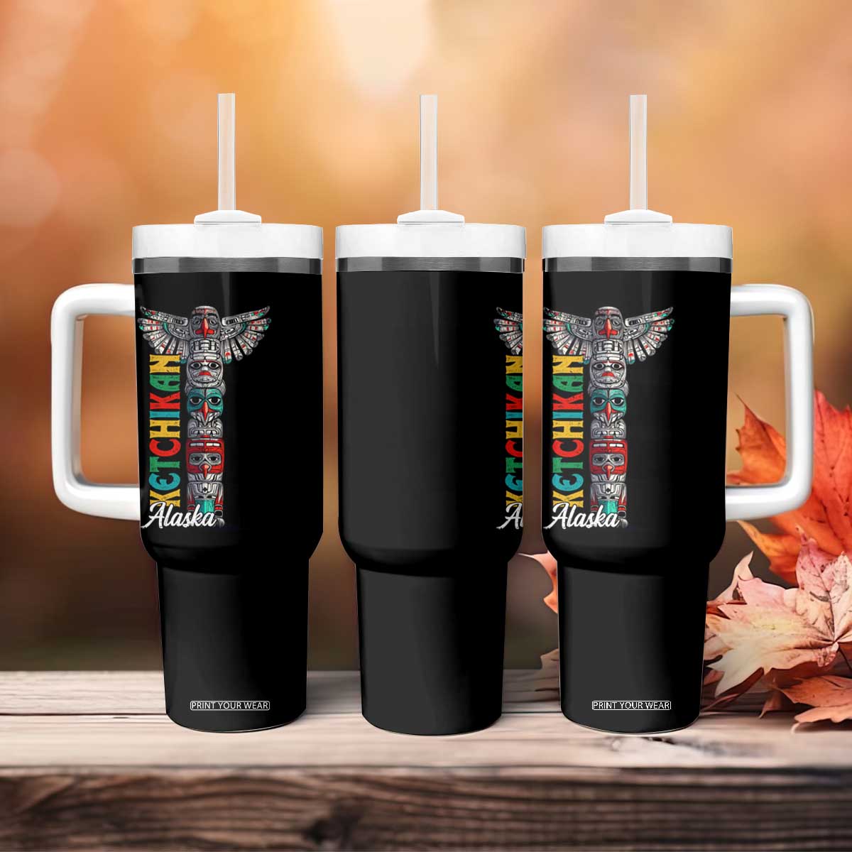 Native American Alaska Tumbler With Handle Ketchikan Totem Pole TS09 Print Your Wear