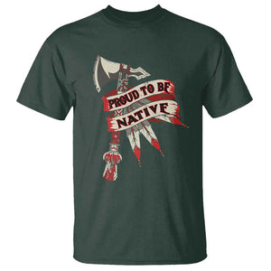 Proud To Be Native T Shirt American Indian Indigenous TS09 Dark Forest Green Print Your Wear