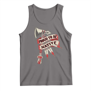 Proud To Be Native Tank Top American Indian Indigenous TS09 Deep Heather Print Your Wear