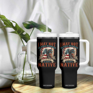 Native American Tumbler With Handle May Not Be Full Blooded My Heart 100% Native TS09 Print Your Wear