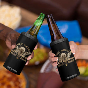 Native American 4 in 1 Can Cooler Tumbler Make America Native Again Wild Life TS09 Print Your Wear