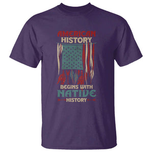 Make America Native Again America Flag T Shirt TS09 Purple Print Your Wear