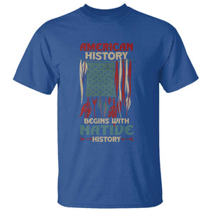 Make America Native Again America Flag T Shirt TS09 Royal Blue Print Your Wear