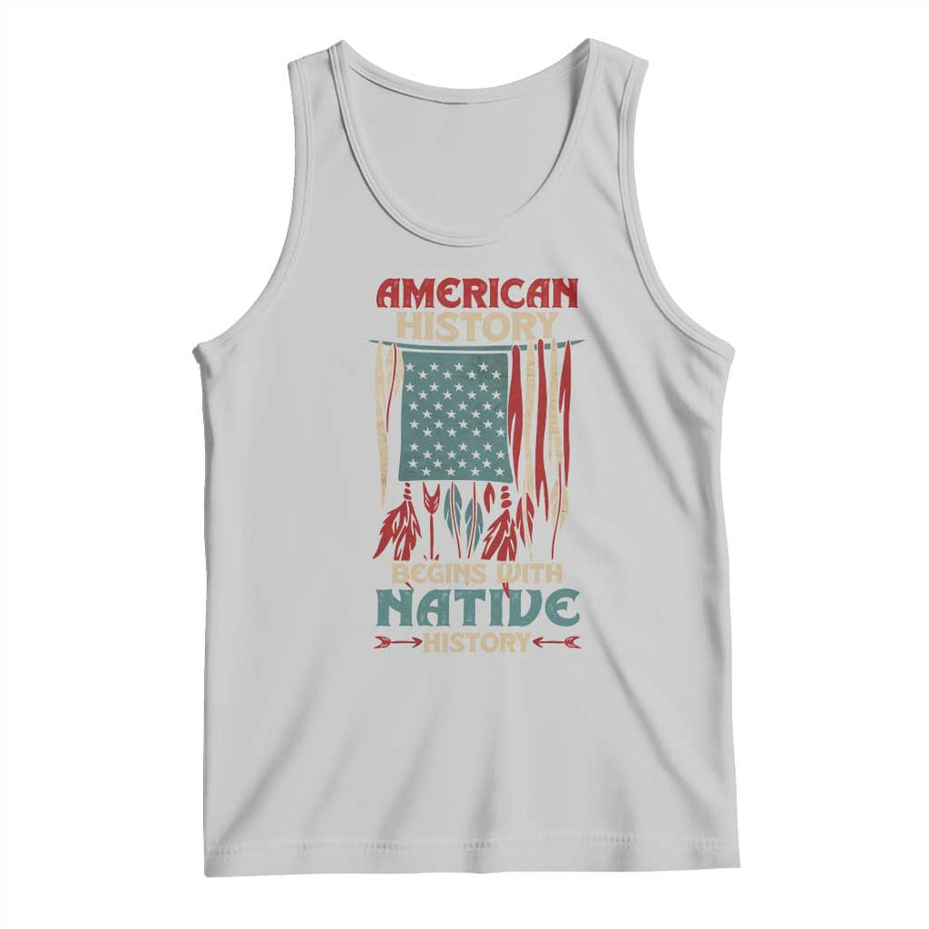 Make America Native Again America Flag Tank Top TS09 Ash Print Your Wear