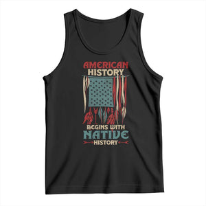 Make America Native Again America Flag Tank Top TS09 Black Print Your Wear