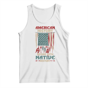 Make America Native Again America Flag Tank Top TS09 White Print Your Wear