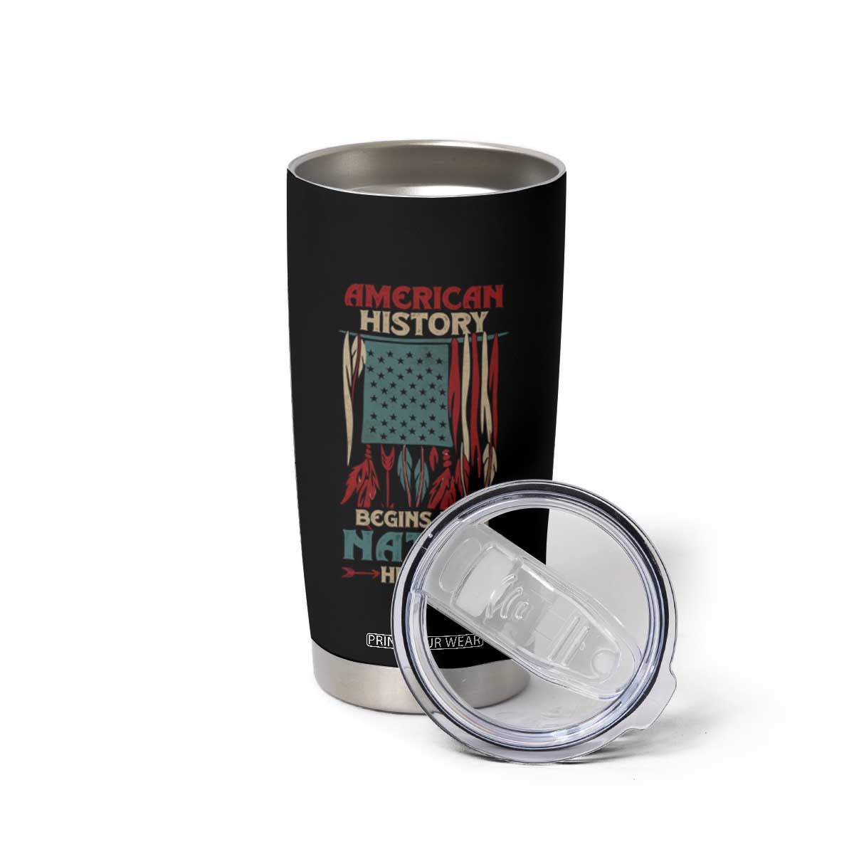 Make America Native Again America Flag Tumbler Cup TS09 Print Your Wear