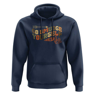 Native American Hoodie Go Smudge Yourself Retro TS09 Navy Print Your Wear