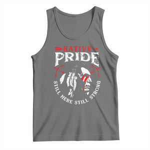 Native Pride Tank Top Still Here Still Strong American Indian TS09 Black Heather Print Your Wear