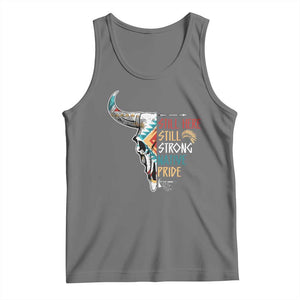 Native Pride Still Here Still Strong American Indian Tank Top TS09 Black Heather Print Your Wear