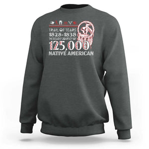 Trail Of Tears Sweatshirt The Deadly Journey 1828 1838 TS09 Dark Heather Print Your Wear