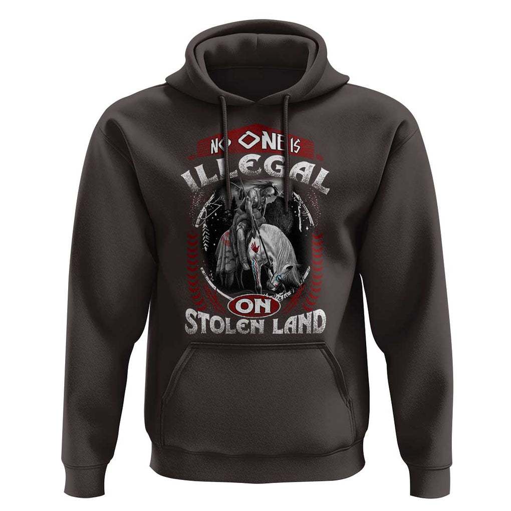 Native American Hoodie No One Is Illegal On Stolen Land TS09 Dark Chocolate Print Your Wear