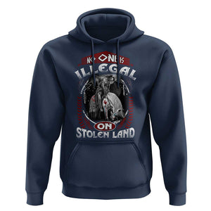 Native American Hoodie No One Is Illegal On Stolen Land TS09 Navy Print Your Wear