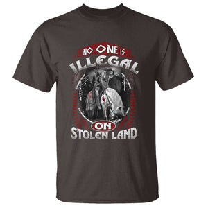 Native American T Shirt No One Is Illegal On Stolen Land TS09 Dark Chocolate Print Your Wear