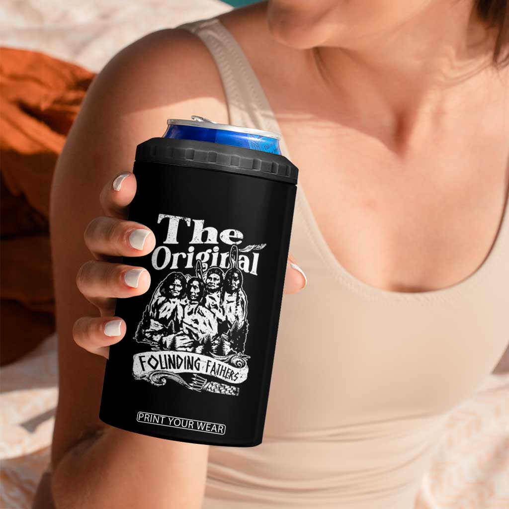 Native American Indian 4 in 1 Can Cooler Tumbler Original Founding Fathers TS09 Print Your Wear