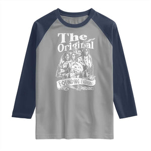 Native American Indian Raglan Shirt Original Founding Fathers TS09 Sport Gray Navy Print Your Wear