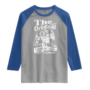 Native American Indian Raglan Shirt Original Founding Fathers TS09 Sport Gray Royal Print Your Wear