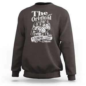 Native American Indian Sweatshirt Original Founding Fathers TS09 Dark Chocolate Print Your Wear