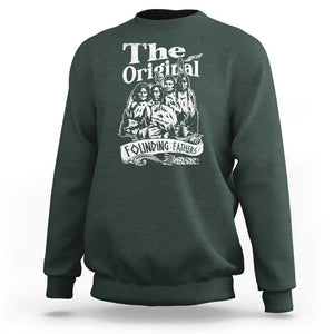 Native American Indian Sweatshirt Original Founding Fathers TS09 Dark Forest Green Print Your Wear