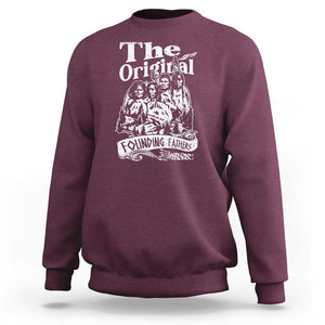 Native American Indian Sweatshirt Original Founding Fathers TS09 Maroon Print Your Wear