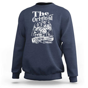 Native American Indian Sweatshirt Original Founding Fathers TS09 Navy Print Your Wear