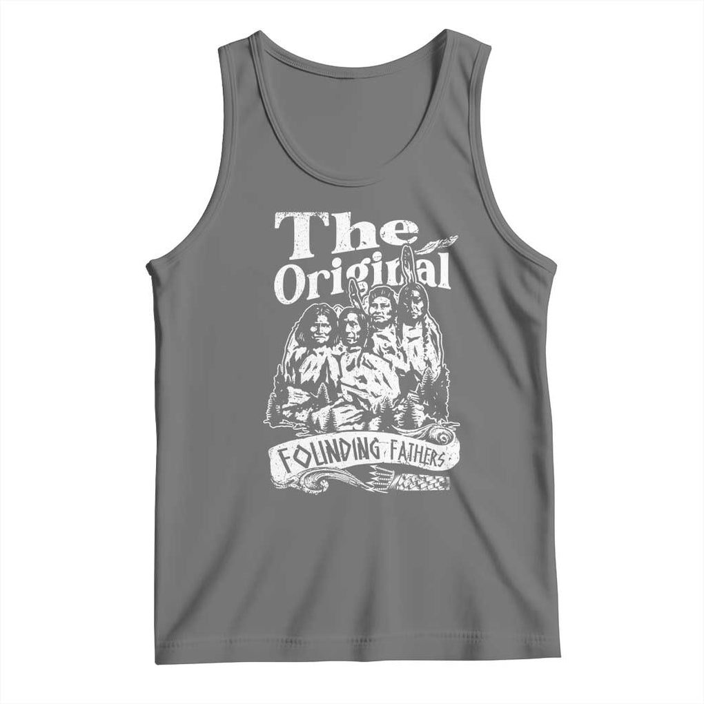 Native American Indian Tank Top Original Founding Fathers TS09 Black Heather Print Your Wear