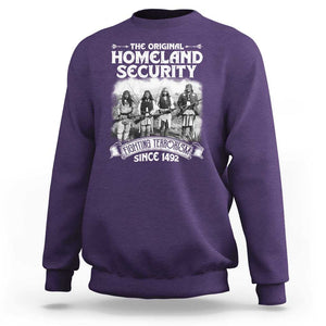 Native American Sweatshirt Original Homeland Security TS09 Purple Print Your Wear