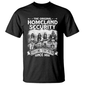 Native American T Shirt Original Homeland Security TS09 Black Print Your Wear