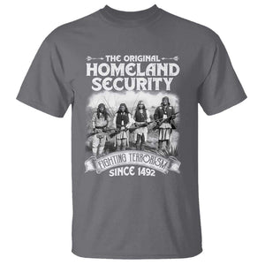 Native American T Shirt Original Homeland Security TS09 Charcoal Print Your Wear