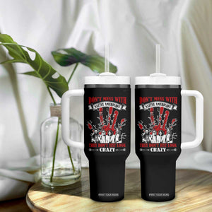 Don't Mess With Native American Tumbler With Handle They Don't Look Just Crazy TS09 Print Your Wear