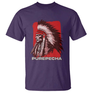 Mexican Indian Purepecha T Shirt Mexico Indigenous Proud Chief Vintage TS09 Purple Print Your Wear