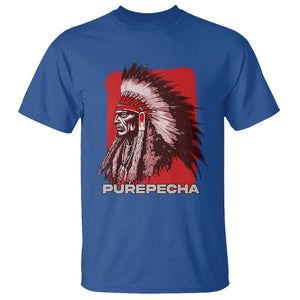 Mexican Indian Purepecha T Shirt Mexico Indigenous Proud Chief Vintage TS09 Royal Blue Print Your Wear