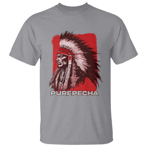 Mexican Indian Purepecha T Shirt Mexico Indigenous Proud Chief Vintage TS09 Sport Gray Print Your Wear