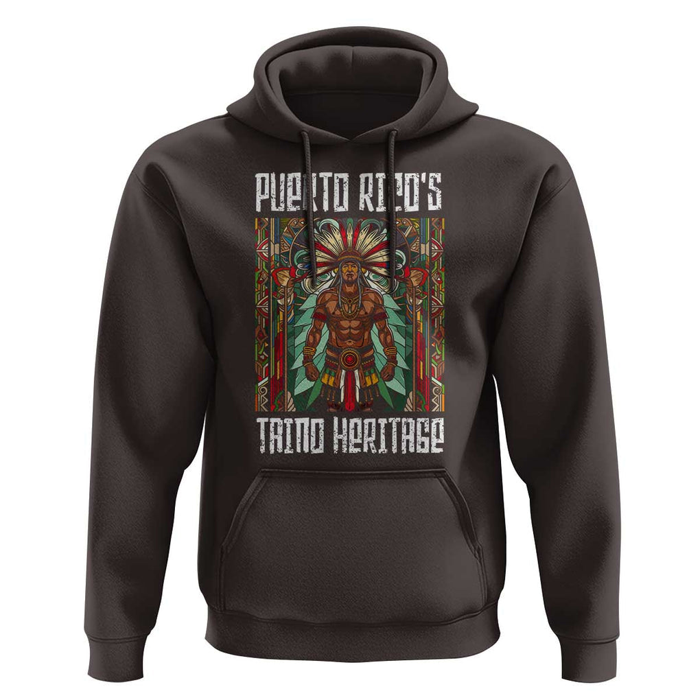 Puerto Rico Taino Heritage Hoodie Indigenous Warrior TS09 Dark Chocolate Print Your Wear