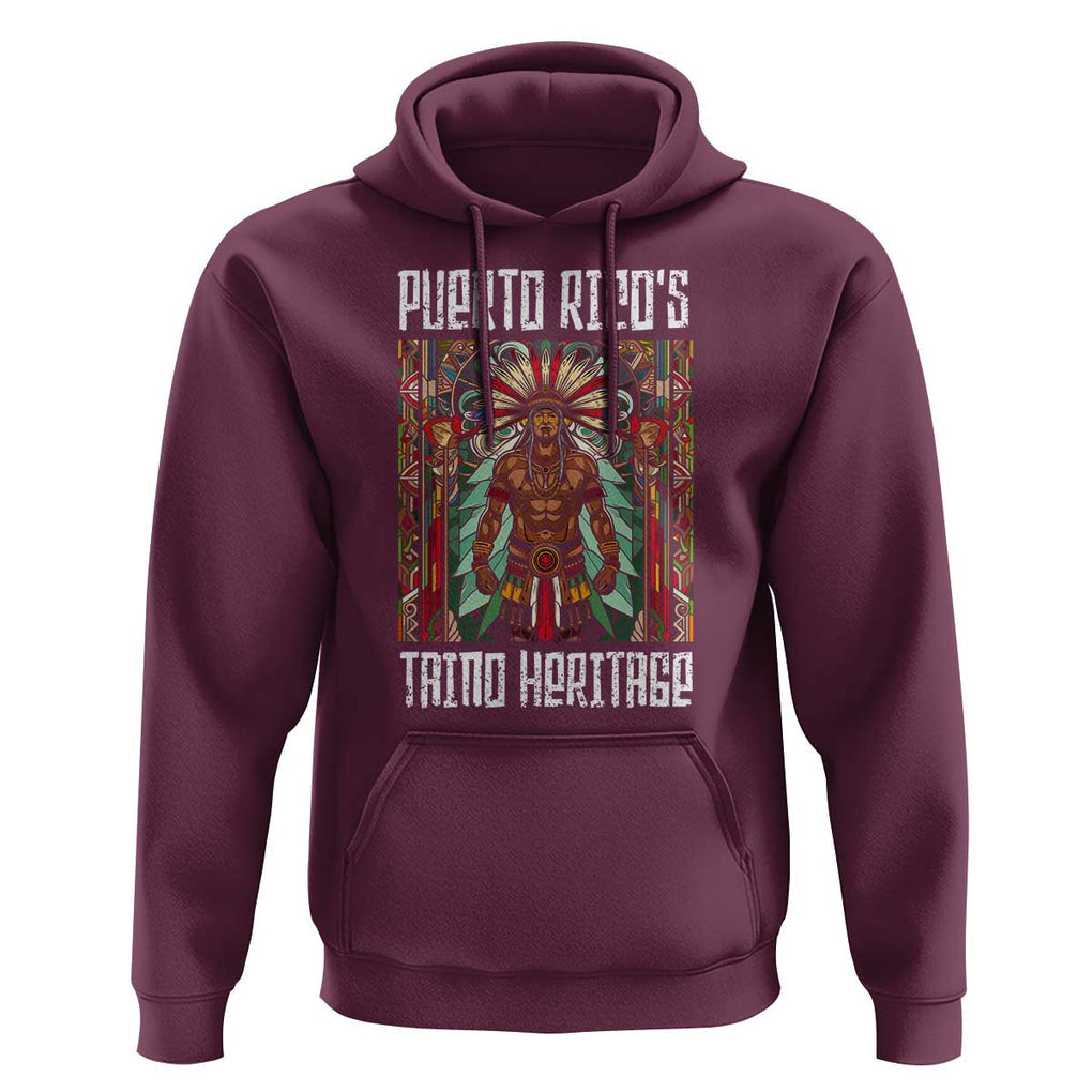 Puerto Rico Taino Heritage Hoodie Indigenous Warrior TS09 Maroon Print Your Wear