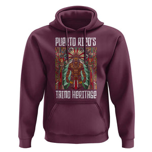 Puerto Rico Taino Heritage Hoodie Indigenous Warrior TS09 Maroon Print Your Wear