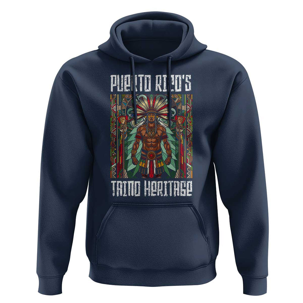 Puerto Rico Taino Heritage Hoodie Indigenous Warrior TS09 Navy Print Your Wear