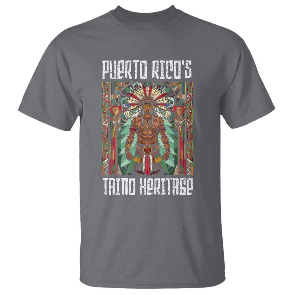 Puerto Rico Taino Heritage T Shirt - Indigenous Warrior TS09 Charcoal Print Your Wear