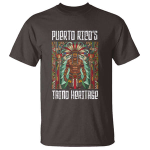 Puerto Rico Taino Heritage T Shirt - Indigenous Warrior TS09 Dark Chocolate Print Your Wear