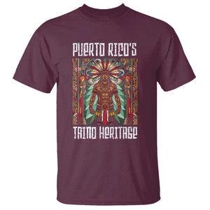 Puerto Rico Taino Heritage T Shirt Indigenous Warrior TS09 Maroon Print Your Wear